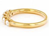 White Lab-Grown Diamond H SI1 14k Yellow Gold Over Sterling Silver Band Ring 0.50ctw