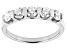 White Lab-Grown Diamond H SI1 Rhodium Over Sterling Silver Band Ring 1.00ctw