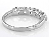 White Lab-Grown Diamond H SI1 Rhodium Over Sterling Silver Band Ring 1.00ctw