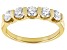 White Lab-Grown Diamond H SI1 14k Yellow Gold Over Sterling Silver Band Ring 1.00ctw