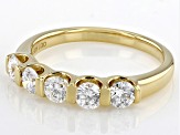 White Lab-Grown Diamond H SI1 14k Yellow Gold Over Sterling Silver Band Ring 1.00ctw