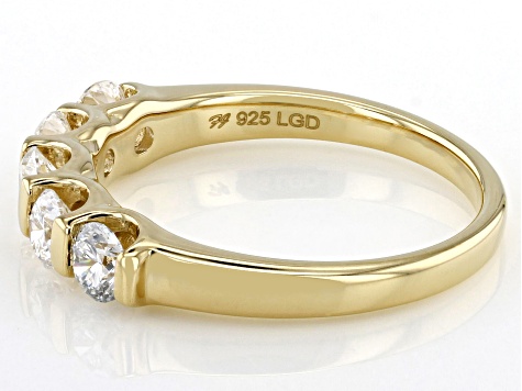 White Lab-Grown Diamond H SI1 14k Yellow Gold Over Sterling Silver Band Ring 1.00ctw