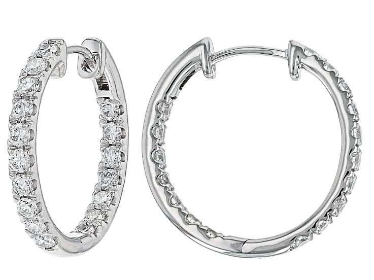 White Lab-Grown Diamond H SI1 Rhodium Over Sterling Silver