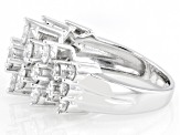 White Lab-Grown Diamond F VS 14k White Gold Pyramid Ring 3.00ctw