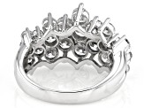 White Lab-Grown Diamond F VS 14k White Gold Pyramid Ring 3.00ctw