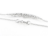 White Lab-Grown Diamond G SI Rhodium Over Sterling Silver Bar Necklace 0.75ctw