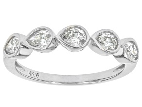 White Lab-Grown Diamond G-H VS 14k White Gold Band Ring 0.75ctw
