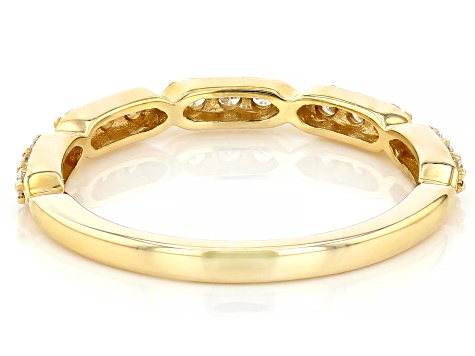 White Lab-Grown Diamond H-I SI 10k Yellow Gold Band Ring