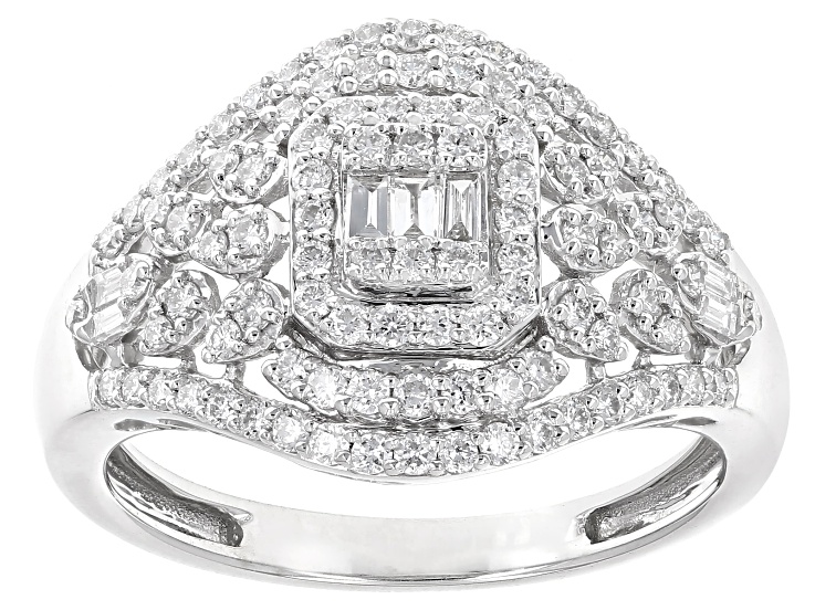 ホットセール 口コミ White Lab-Grown Diamond H SI Rhodium Over Sterling Silver アクセサリー