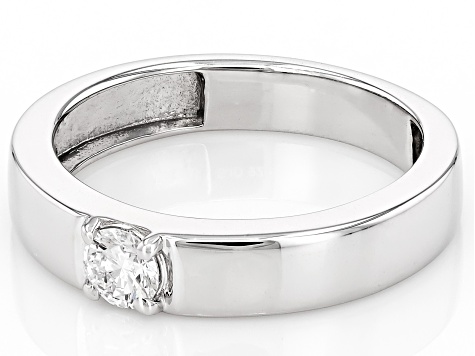White Lab-Grown Diamond H SI Rhodium Over Sterling Silver