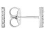 White Lab-Grown Diamond H SI Rhodium Over Sterling Silver Stud Earrings 0.10ctw