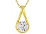 White Lab-Grown Diamond H SI 14k Yellow Gold Over Sterling Silver Pendant With 18" Chain 0.75ct