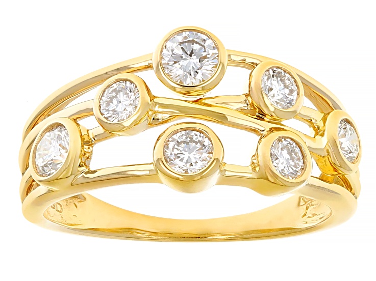 One Way DIAMOND PREMIO SLG 6　145㎝ White Lab-Grown Diamond H SI1 14K Yellow Gold Over Sterling