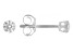 White Lab-Grown Floating Diamond G VS2 10K White Gold Solitaire Stud Earrings 0.25ctw