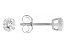 White Lab-Grown Floating Diamond G VS2 10K White Gold Solitaire Stud Earrings 0.50ctw