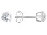 White Lab-Grown Floating Diamond G VS2 10K White Gold Solitaire Stud Earrings 1.00ctw