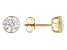 White Lab-Grown Floating Diamond G VS2 10K Yellow Gold Solitaire Stud Earrings 1.50ctw