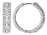 White Lab-Grown Diamond H SI 14K Yellow Gold Over Sterling Silver Huggie Earrings 0.50ctw