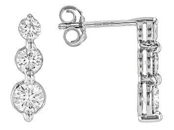 Oval White Lab-Grown Diamond H-I SI 14k Yellow Gold Stud Earrings 1.50ctw