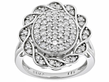 Picture of White Lab-Grown Diamond G-H Rhodium Over Sterling Silver Ring 1.00ctw