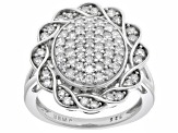 White Lab-Grown Diamond G-H Rhodium Over Sterling Silver Ring 1.00ctw