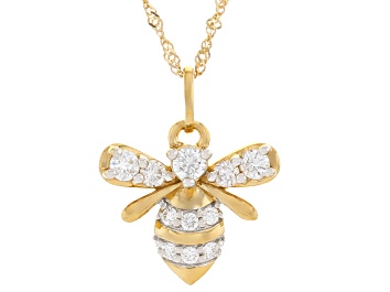 Pre-Owned Moissanite Platineve Circle Pendant .54ctw DEW.