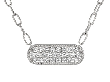 Picture of White Lab-Grown Diamond H SI Rhodium Over Sterling Silver Necklace 1.50ctw