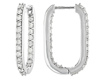 White Lab-Grown Diamond 14k White Gold G-H SI Martini Stud Earrings 0.33ctw