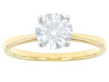 14k White Gold 1.10ct Round White IGI Certified Lab-Grown Diamond Solitaire Ring F/VS1
