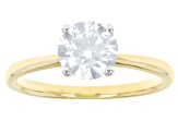 White Lab-Grown Diamond IGI Certified H VS2 10K Yellow Gold Solitaire Ring 1.20ct