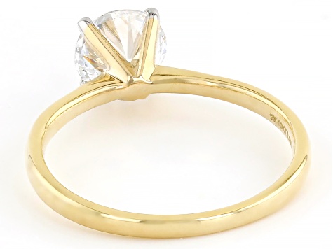 White Lab-Grown Diamond IGI Certified H VS2 10K Yellow Gold Solitaire Ring 1.20ct