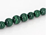 Green malachite sterling silver bracelet