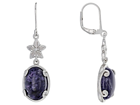 Purple Morado Opal Rhodium Over Sterling Silver Earrings - LJH083 | JTV.com