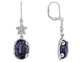 Purple Morado Opal Rhodium Over Sterling Silver Earrings