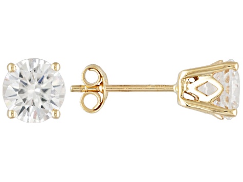 White Zircon Solid 14kt Yellow Gold Post Stud Earrings 2 40ctw White Zircon Solid 14kt Yellow Gold Post Stud Earrings 2 40ctw