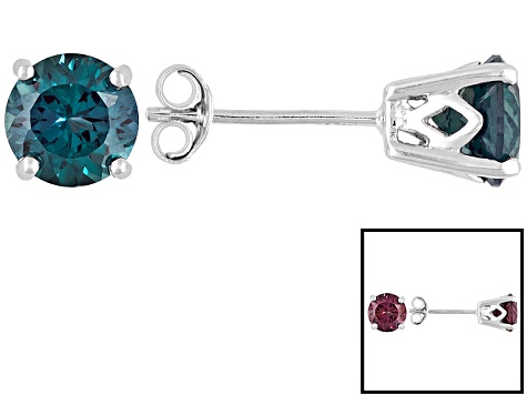 2 04ctw 6mm Round Blue Lab Created Alexandrite 14kt White Gold Stud 2 04ctw 6mm Round Blue Lab Created Alexandrite 14kt White Gold Stud Earrings Lls053 Jtv