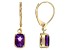 Purple Amethyst 14k Yellow Gold Earrings 1.86ctw.