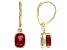 Mahaleo® Ruby 14k Yellow Gold Earrings 2.87ctw.