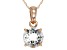 Blue Aquamarine 14k Rose Gold Pendant With Chain 1.25ct.