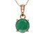 Emerald 14k Rose Gold Pendant With Chain 1.40ct.