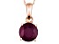 Red Mahaleo® Ruby 14k Rose Gold Pendant With Chain 3.18ct.