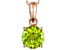 Green Peridot 14k Rose Gold Pendant With Chain 2.07ct.