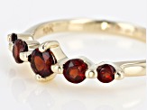 Red Garnet 10K Gold 5-Stone Ring .70ctw