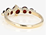 Red Garnet 10K Gold 5-Stone Ring .70ctw