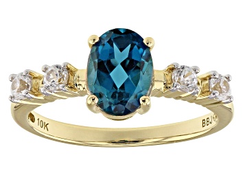 Picture of London Blue Topaz 10k Yellow Gold Ring 1.62ctw