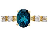 London Blue Topaz 10k Yellow Gold Ring 1.62ctw