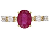 Red Mahaleo® Ruby 10k Yellow Gold Ring 1.81ctw