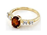 Orange Madeira Citrine 10k Yellow Gold Ring 1.28ctw