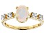 White Opal 10k Yellow Gold Ring .34ctw