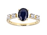 Blue Sapphire 10k Yellow Gold Ring 1.54ctw